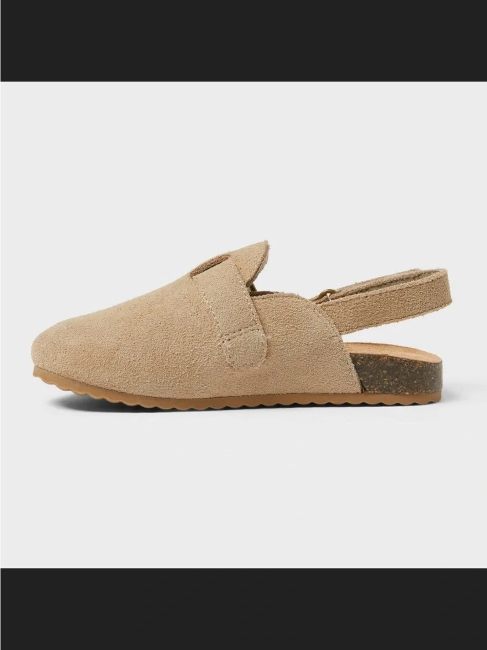Cat & Jack NWT Toddler Berlin Kids Suede Slingback Clog - Tan
